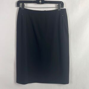 Escada Black Pencil w Zip Pocket Skirt